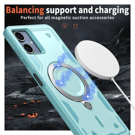 Протиударний чохол MagSafe Holder Armor PC Hybrid  для Samsung Galaxy A06 4G - блакитний