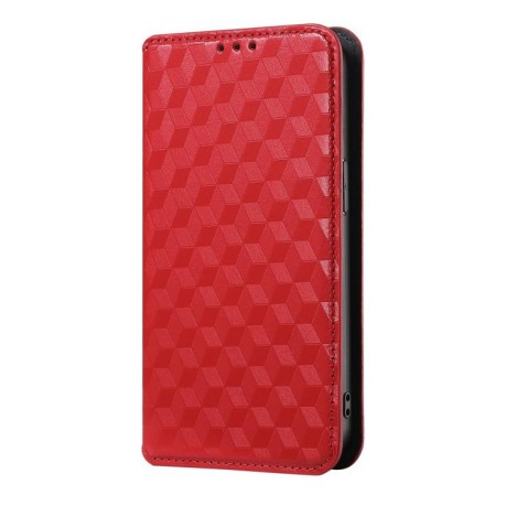 Чохол-книжка Cubic Grid Flip Leather для OPPO Reno13 Pro 5G - червоний