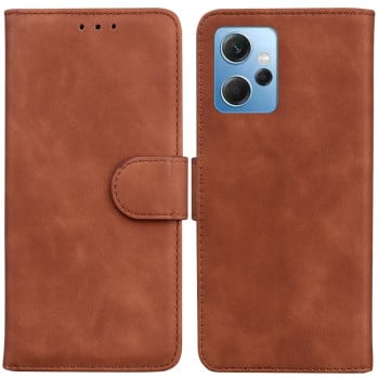 Чехол-книжка Skin Feel Pure Color для Xiaomi Redmi Note 12 4G - коричневый