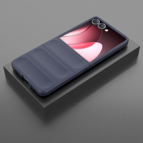 Силіконовий чохол Magic Flannel для Samsung Galaxy Flip 7 5G - синій