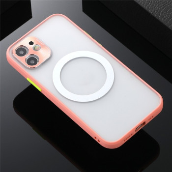 Ударопрочный чехол Skin Feel with Metal Lens для iPhone 11 - розовый