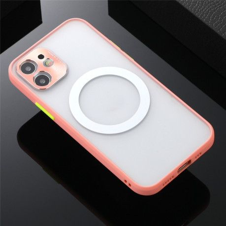 Удароміцний чохол Skin Feel with Metal Lens для iPhone 11 - рожевий