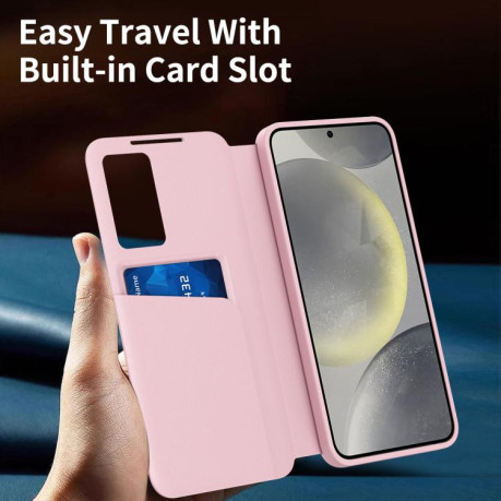 Чохол-книжка Smart View Window Leather  для Samsung Galaxy S25+ 5G - рожевий
