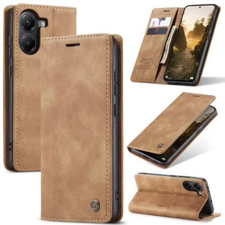 Чохол-книжка CaseMe-013 Multifunctional на Xiaomi Poco X7 Pro - коричневий