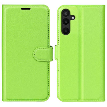 Чехол-книжка Litchi Texture Horizontal Flip Leather на Samsung Galaxy M16 / F16 - зеленый