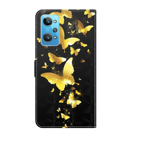 Чохол-книжка 3D Painting для Realme GT2 / GT Neo2 / GT Neo 3T - Gold Butterfly