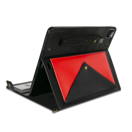 Чехол-конверт Horizontal Flip на iPad Pro 12.9 (2020) - черный с красным