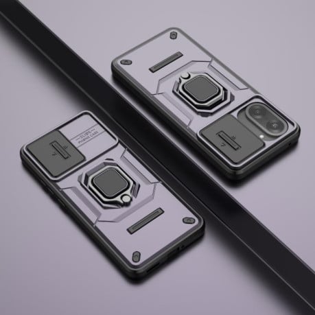 Противоударный чехол Sliding Camshield на OnePlus Ace 5 Racing / Nord CE5 - фиолетовый