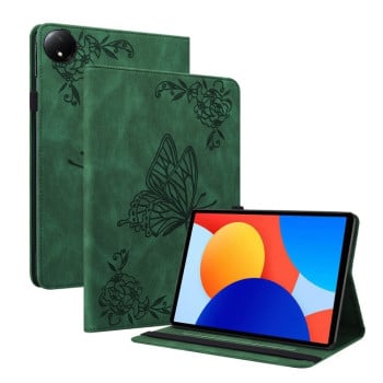 Чохол-книжка Butterfly Flower Embossed Leather на Xiaomi Redmi Pad SE 8.7 - зелений