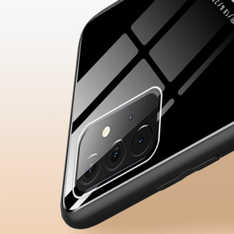 Противоударный чехол Organic Glass для Samsung Galaxy A72 - черный