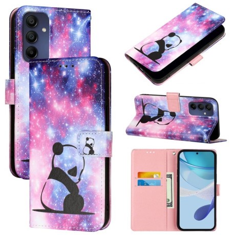 Чохол-книжка Colored Drawing Pattern Plain Weave Leather для Samsung Galaxy A16 5G - Panda