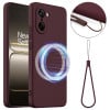 Силиконовый чехол Shockproof Silicone с Magsafe на OnePlus Nord CE5 - коричневый