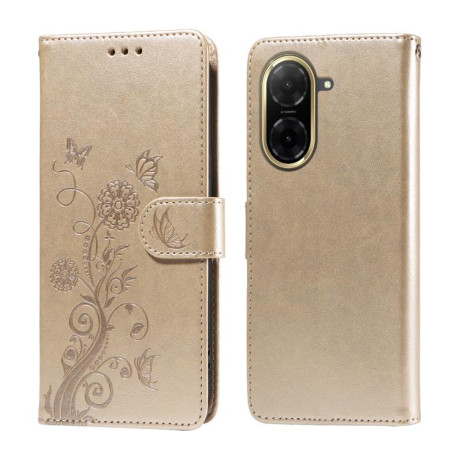 Чехол-книжка Embossed Butterfly для Xiaomi Redmi A5 4G 173.3mm - золотой