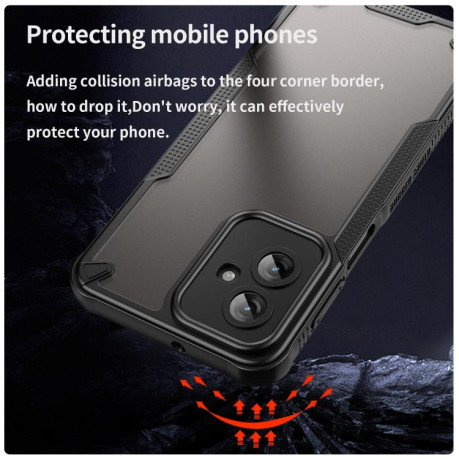 Протиударний чохол Armor Glaze PC Hybrid для Motorola Moto G55 5G - чорний