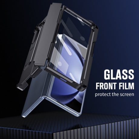 Противоударный чехол Diamond Case-film Integral Hinge Shockproof для Samsung Galaxy  Fold 6 5G - черный