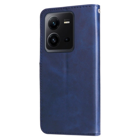Чехол-книжка Fashion Calf Texture для Vivo V25 5G/V25e 4G - синий