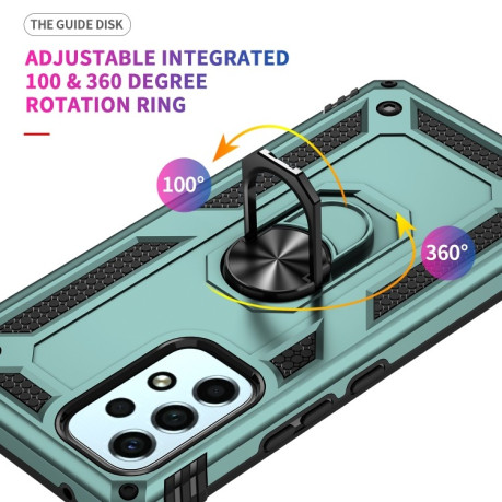 Противоударный чехол-подставка 360 Degree Rotating Holder на Samsung Galaxy A53 5G - зеленый