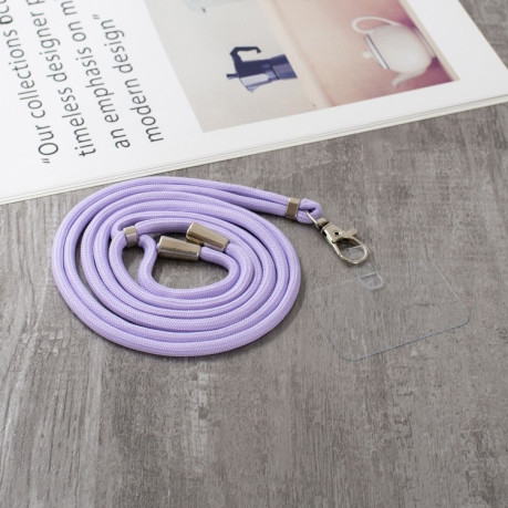 Противоударный чехол Contrast Color with Neck Lanyard для iPhone 11 Pro Max - фиолетовый