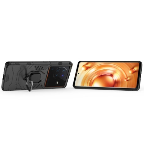 Чохол протиударний Magnetic Ring Holder на Vivo X80 Pro 5G - чорний