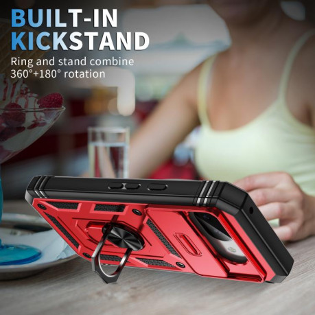 Протиударний чохол Sliding Camshield для Google Pixel 9a - Red+Black