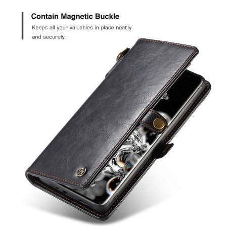 Кожаный чехол- книжка CaseMe на Samsung Galaxy S20  Crazy Horse Texture - черный