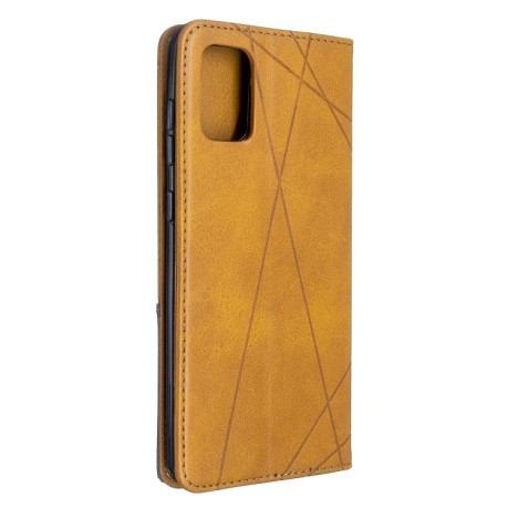 Чохол-книжка Rhombus Texture на Samsung Galaxy A71 / А715 - світло-коричневий
