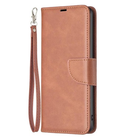 Чехол-книжка Retro Lambskin Textureдля Xiaomi Redmi Note 14 4G - коричневый