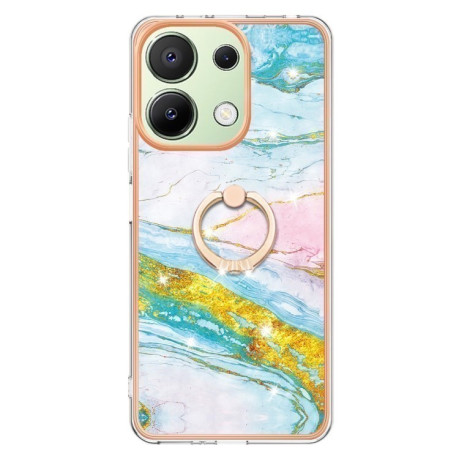 Чехол Electroplating with Ring Holder для Xiaomi Redmi Note 13 4G - Green 004
