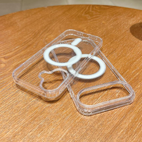 Чехол Large Hole Camera MagSafe Magnetic Clear Acrylic для iPhone Air - прозрачный