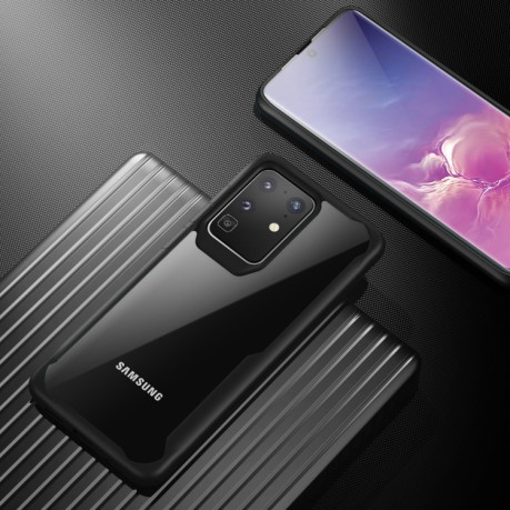 Противоударный чехол HMC Transparent  Full Coverage на Samsung Galaxy S20 Ultra-черный