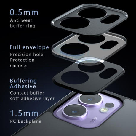 Противоударный чехол Armor Precise Hole PC Hybrid TPU для OPPO Reno13 F 5G - черный
