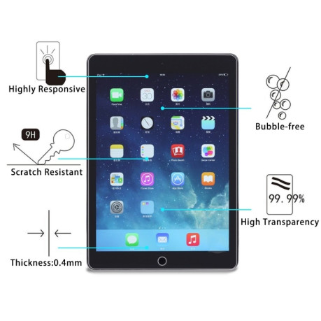 Захисне Скло на екран LOPURS 0.4mm 9H+ Surface Hardness 2.5D Explosion-proof Tempered Glass  для iPad (iPad 3) / iPad 4 / iPad 2