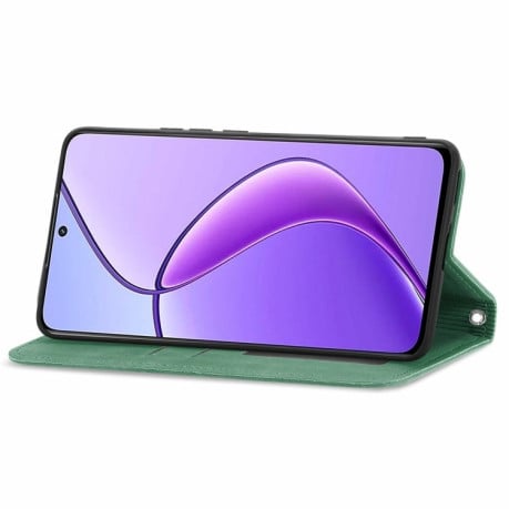 Чехол-книжка Retro Skin Feel Business Magnetic для Realme 13 5G/12 5G/12X 5G - зеленый