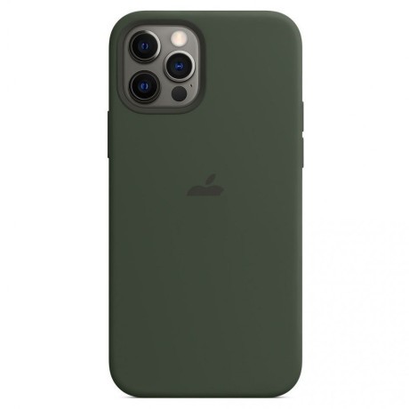 Силиконовый чехол Silicone Case Cyprus Green на iPhone 12 mini with MagSafe - премиальное качество