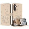 Чохол-книжка Embossed Kitten Phone Leather на Samsung Galaxy F16 5G / M16 5G - бежевий