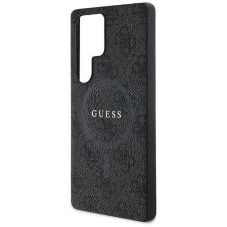 Оригінальний чохол Guess 4G Round Patch Classic Logo MagSafe для Samsung Galaxy S25 Ultra - black