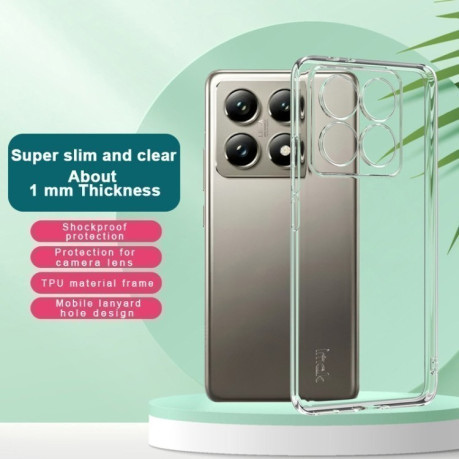 Противоударный чехол IMAK UX-5 Series на Xiaomi 14T Pro - прозрачный