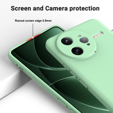 Силиконовый чехол Solid Color Liquid Silicone на Xiaomi Poco F7 Ultra - зеленый