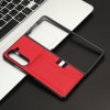 Противоударный чехол Litchi Texture Card Slots для Samsung Galaxy Fold 5 - красный