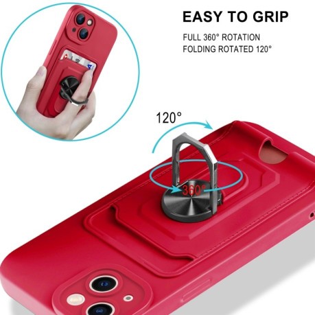 Противоударный чехол Ring Kickstand для iPhone 14 Pro Max - фиолетовый