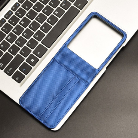 Протиударний чохол Card Slot PU Leather PC для Motorola Moto Razr 50 Ultra - синій