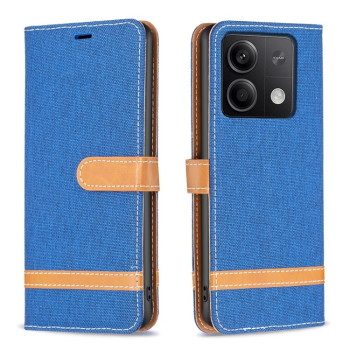 Чехол-книжка Color Matching Denim Texture на Xiaomi Redmi Note 13 5G - синий