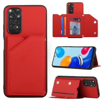 Противоударный чехол Skin Feel для Xiaomi Redmi Note 11/11S - красный
