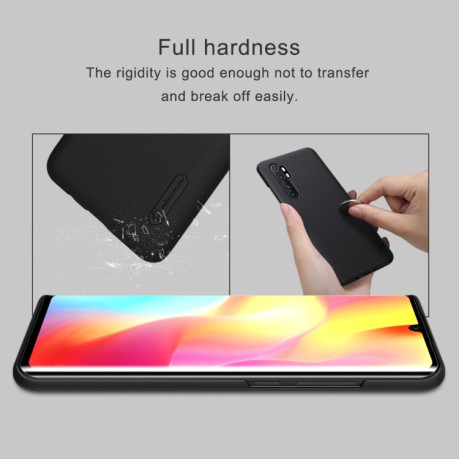 Чехол NILLKIN Frosted Shield Concave-convex на Xiaomi Mi Note 10 Lite - черный