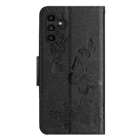 Чехол-книжка Embossed Butterfly для Samsung Galaxy A24 / A25 5G - черный