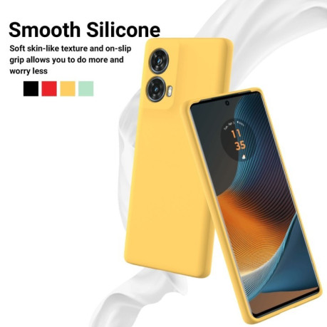 Силіконовий чохол Solid Color Liquid Silicone Motorola Moto G85 - жовтий