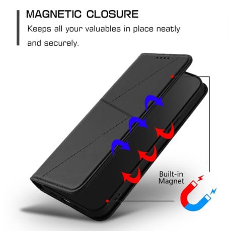 Чохол-книжка Strong Magnetic Frosted на Motorola Edge 60 - чорний