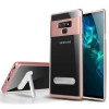 Противоударный силиконовый чехол Super Hornet Pattern на Samsung Galaxy Note 9 c подставкой розовое золото