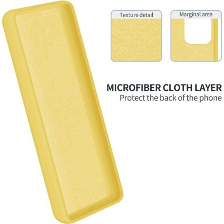 Силиконовый чехол Solid Color Liquid Silicone на Vivo V27e / S16e - желтый