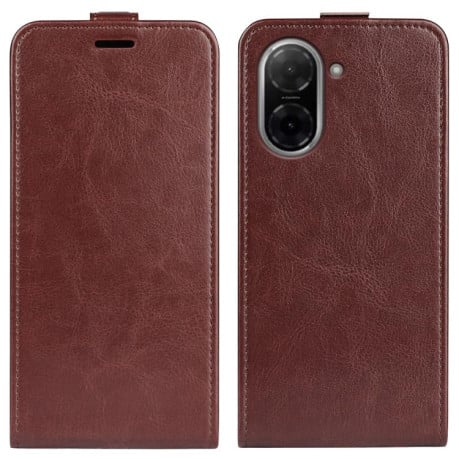 Флип-чехол R64 Texture Single на Xiaomi Redmi A5 4G 173.3mm 5G / 4G EU 173mm - коричневый